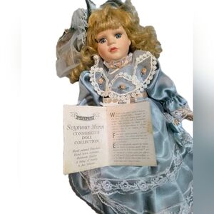 Seymour Mann Connoisseur Doll Collection, Blond-Blue Dress, 7500 “Karen" Made